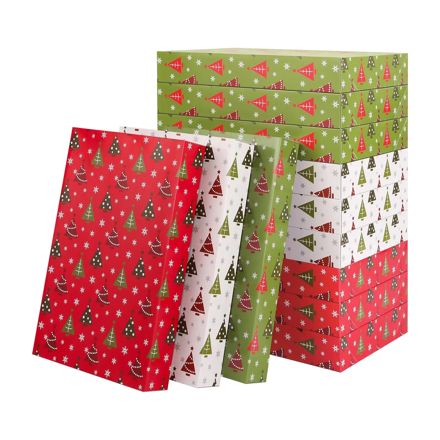 ROSEGLD Large Christmas Apparel Boxes 17x11 Inches in Festive Colors
