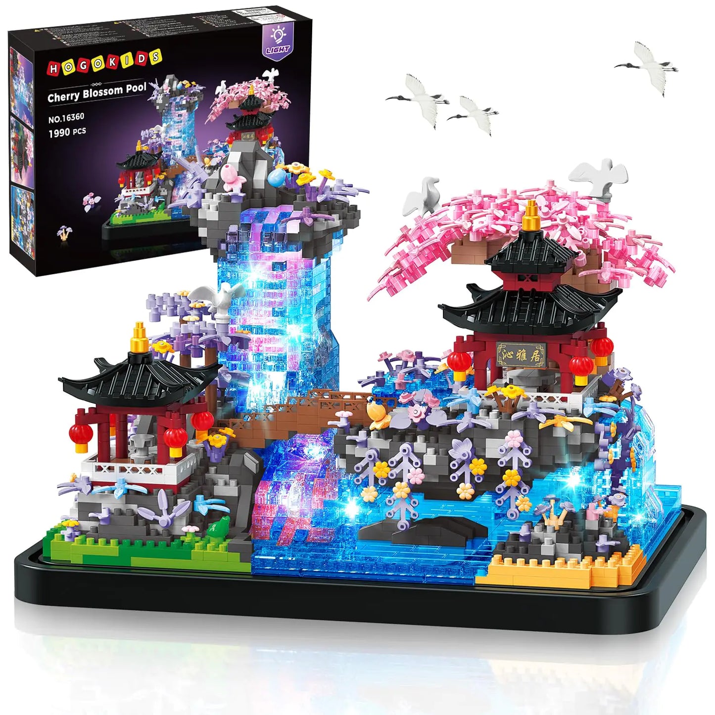 Cherry Blossom Micro Bonsai Light-Up Set - 1990 PCS Blocks