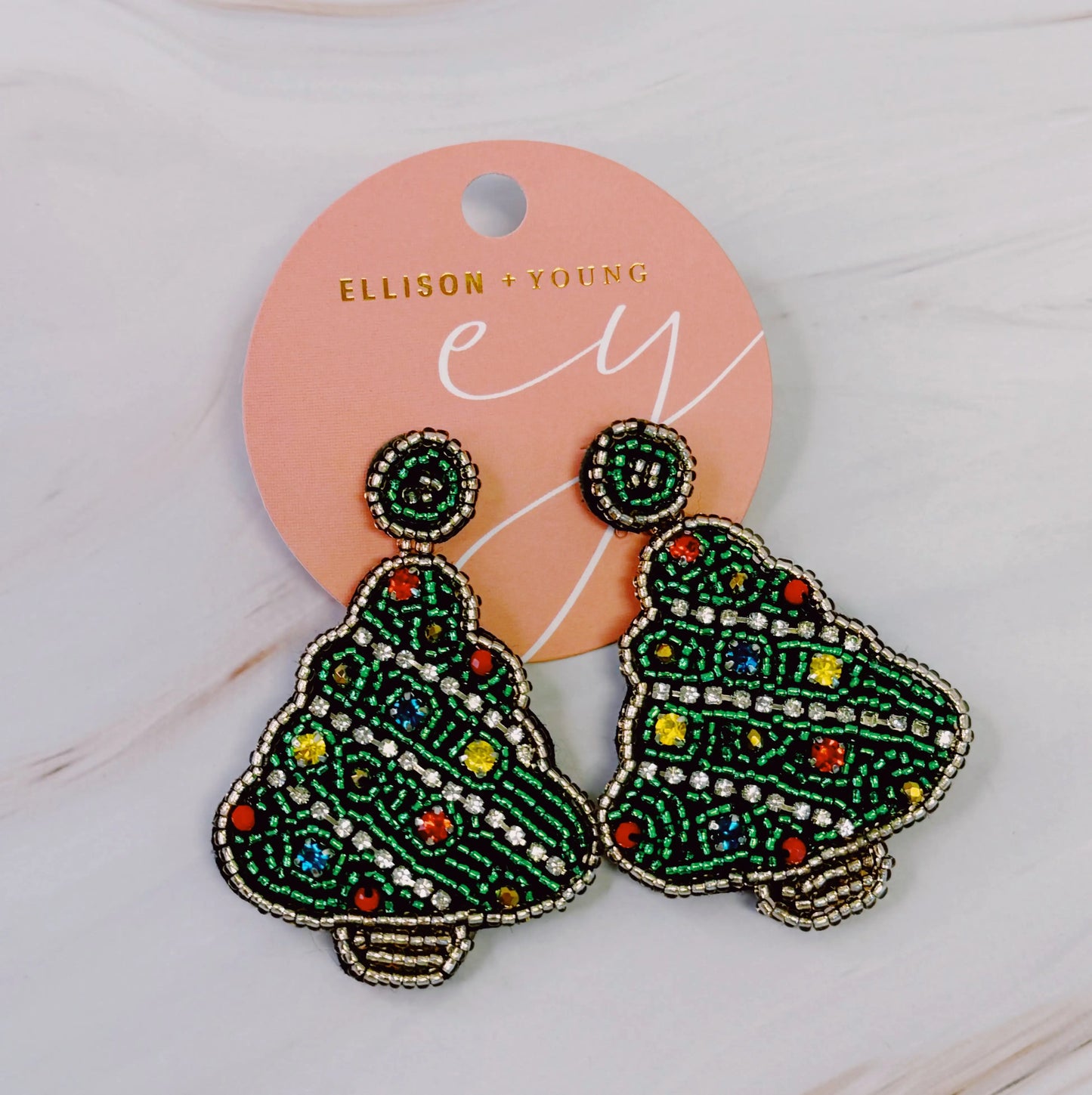 Festive Bead Tree Earrings
