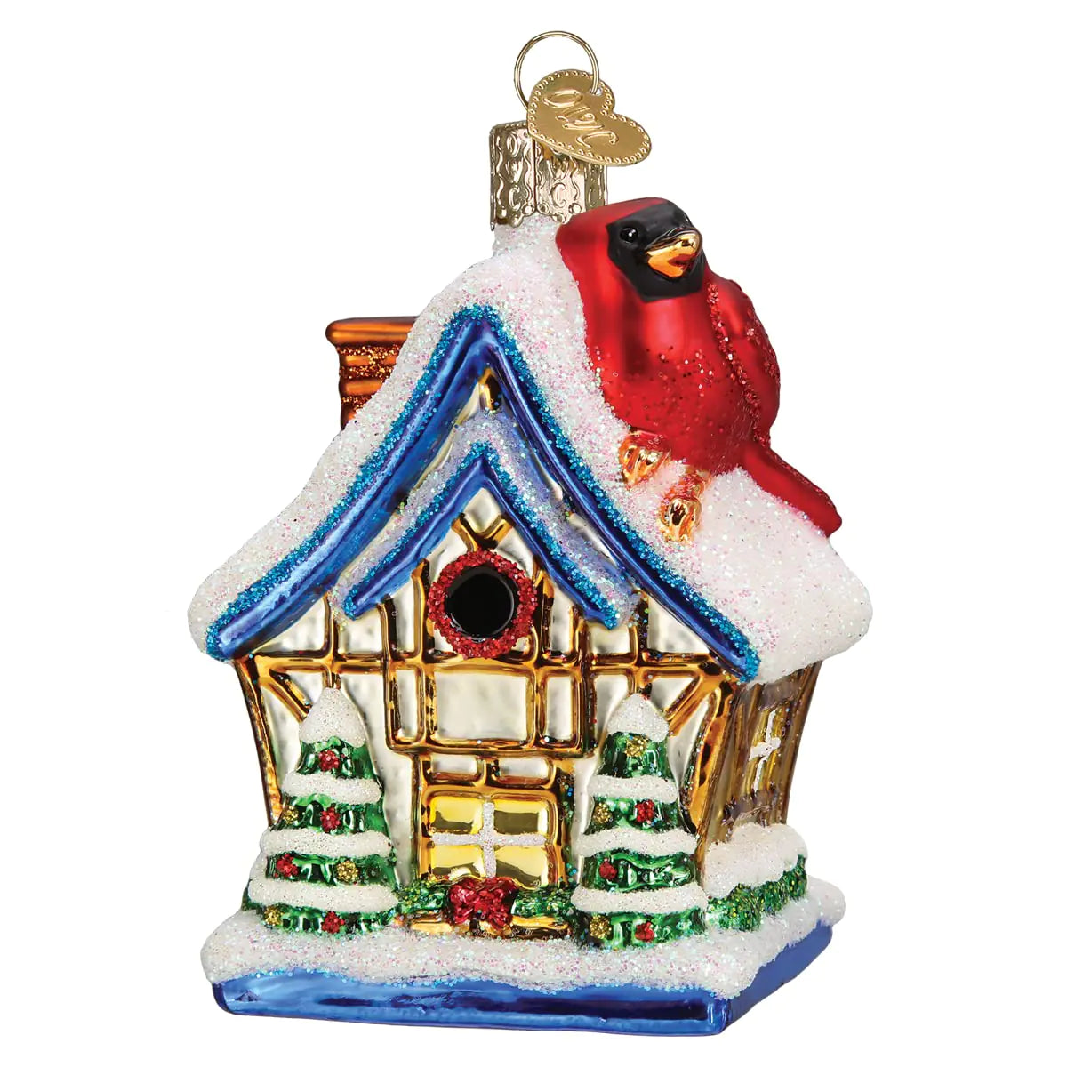 Vintage Cardinal Glass Ornament