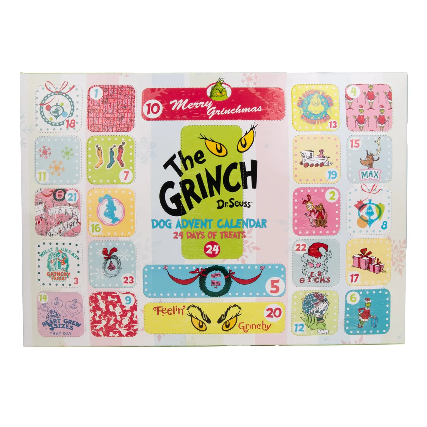 Dr. Seuss for Pets How The Grinch Stole Christmas Dog Treat Advent Calendar 24 Surprise Treats for Dogs Holiday Themed Dog Treats Dog Stocking Stuffer