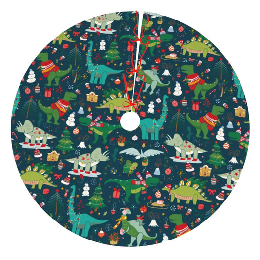 Dino Festive 36" Christmas Tree Skirt