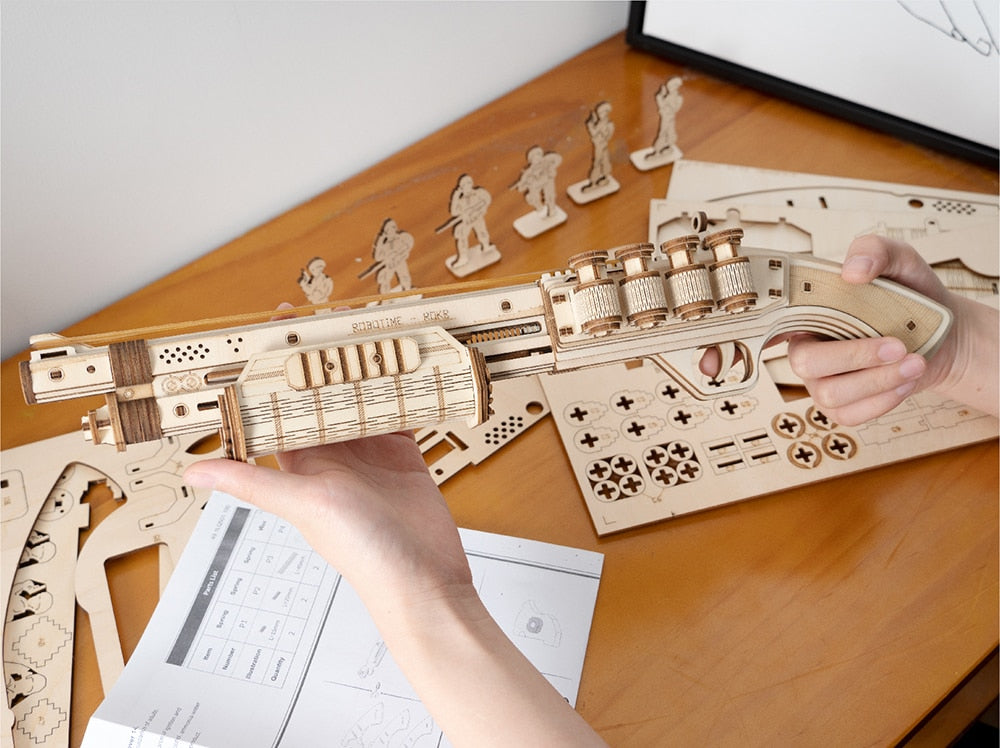 Robotime Gun Blocks Model Buliding Kit Toys Gift For Children Kids Boys Birthday Gift