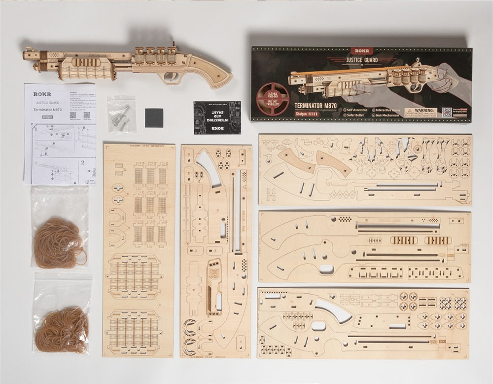 Robotime Gun Blocks Model Buliding Kit Toys Gift For Children Kids Boys Birthday Gift