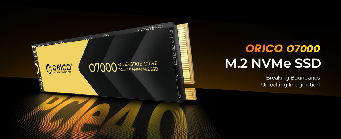 ORICO 2TB NVMe SSD PCIe 4.0 Up to 7400MB/s, M.2 SSD 2280 PCIe 4.0X4 Internal Solid State Drive SSD for Gamers and Creators-O7000