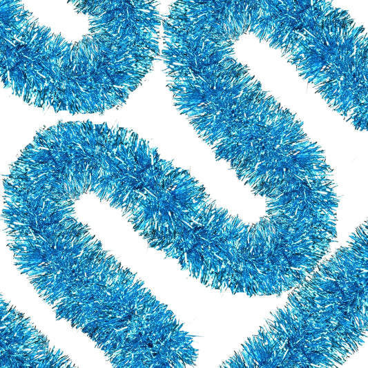 50 Ft Sky Blue Christmas Tinsel Garland