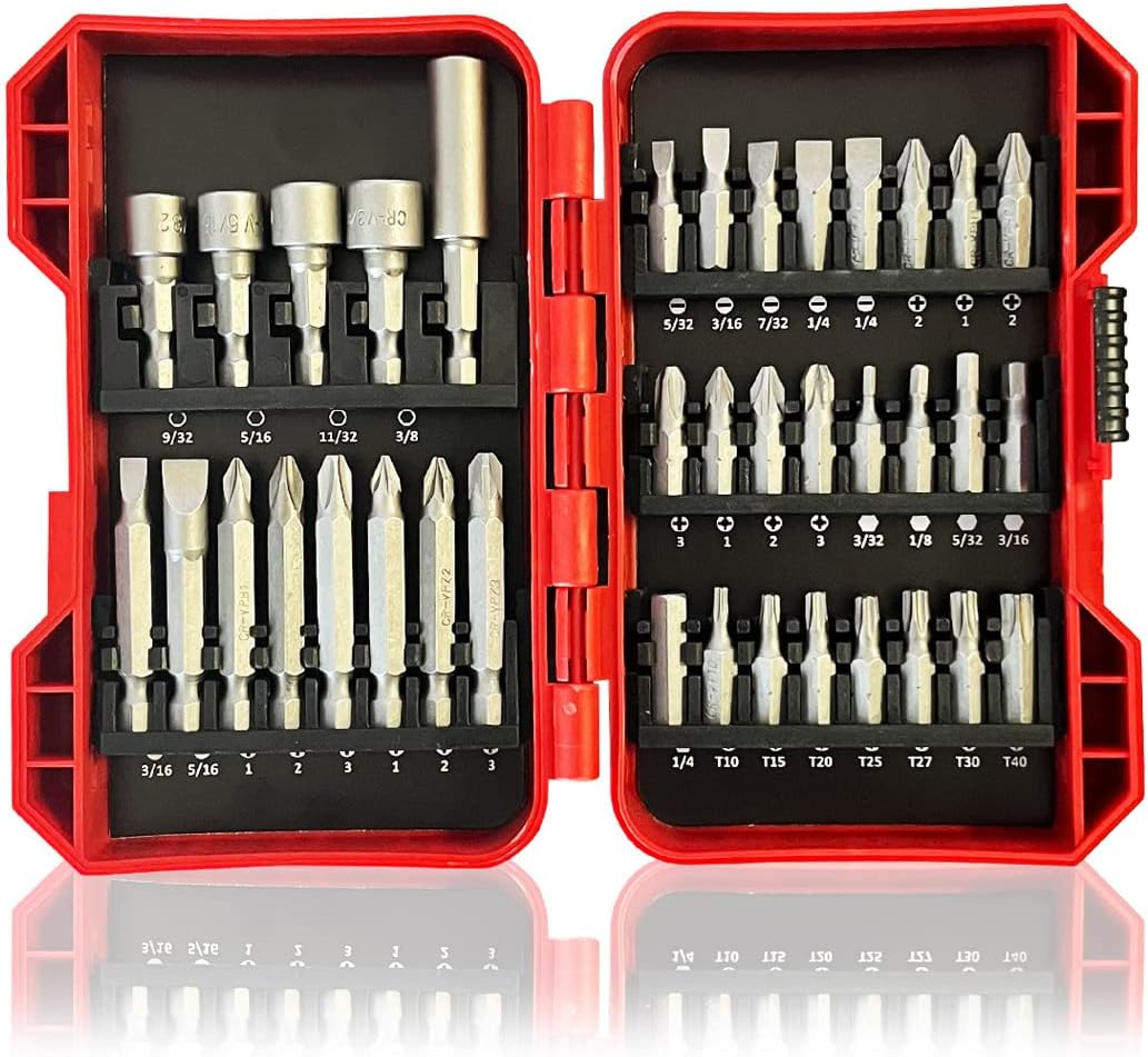 37-Piece Magnetic Screwdriver and Nut Driver Bit Set