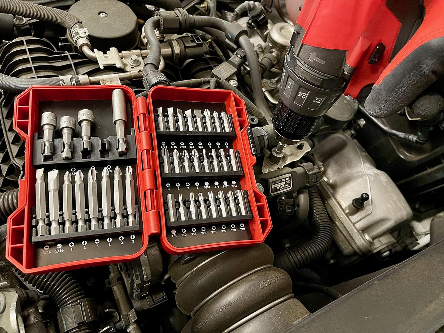 37-Piece Magnetic Screwdriver and Nut Driver Bit Set