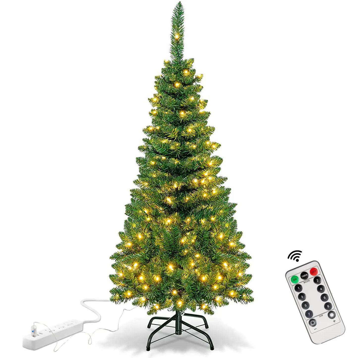 4.5 Ft LED-Lit Small Christmas Tree - 350 Tips & Remote