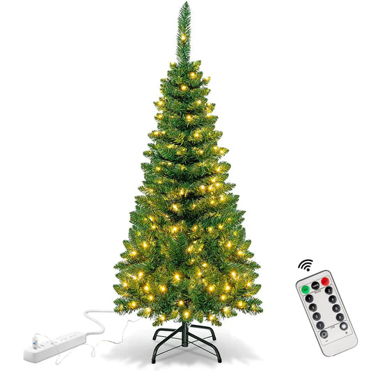 4.5 Ft LED-Lit Small Christmas Tree - 350 Tips & Remote