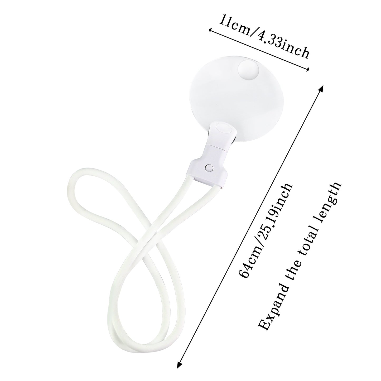 White Desktop Dual-purpose Reading HD Magnifier