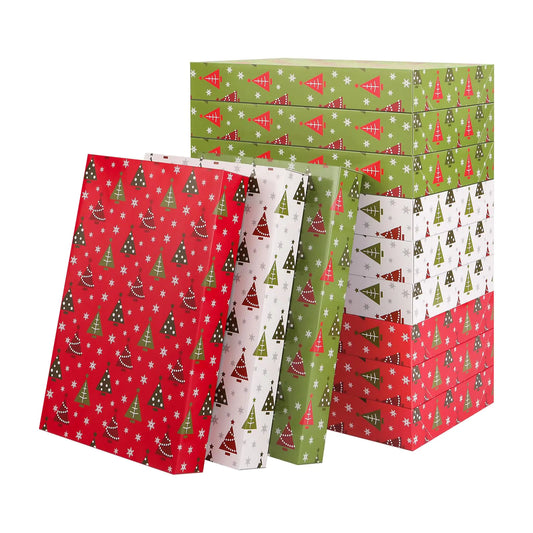 ROSEGLD Large Christmas Apparel Boxes 17x11 Inches in Festive Colors