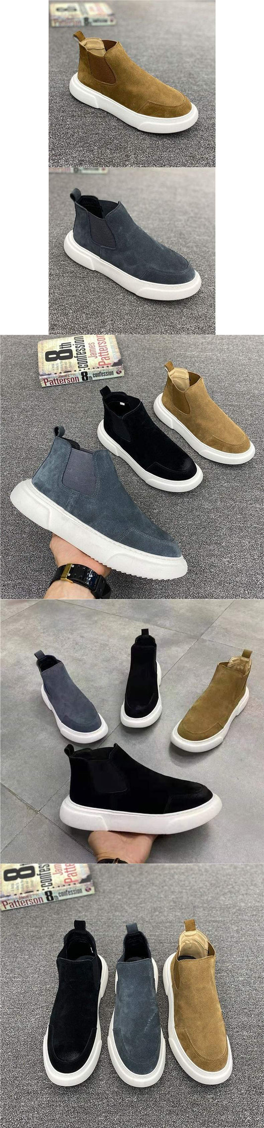 Autumnwinter Men's High-top Slip-on Shoes