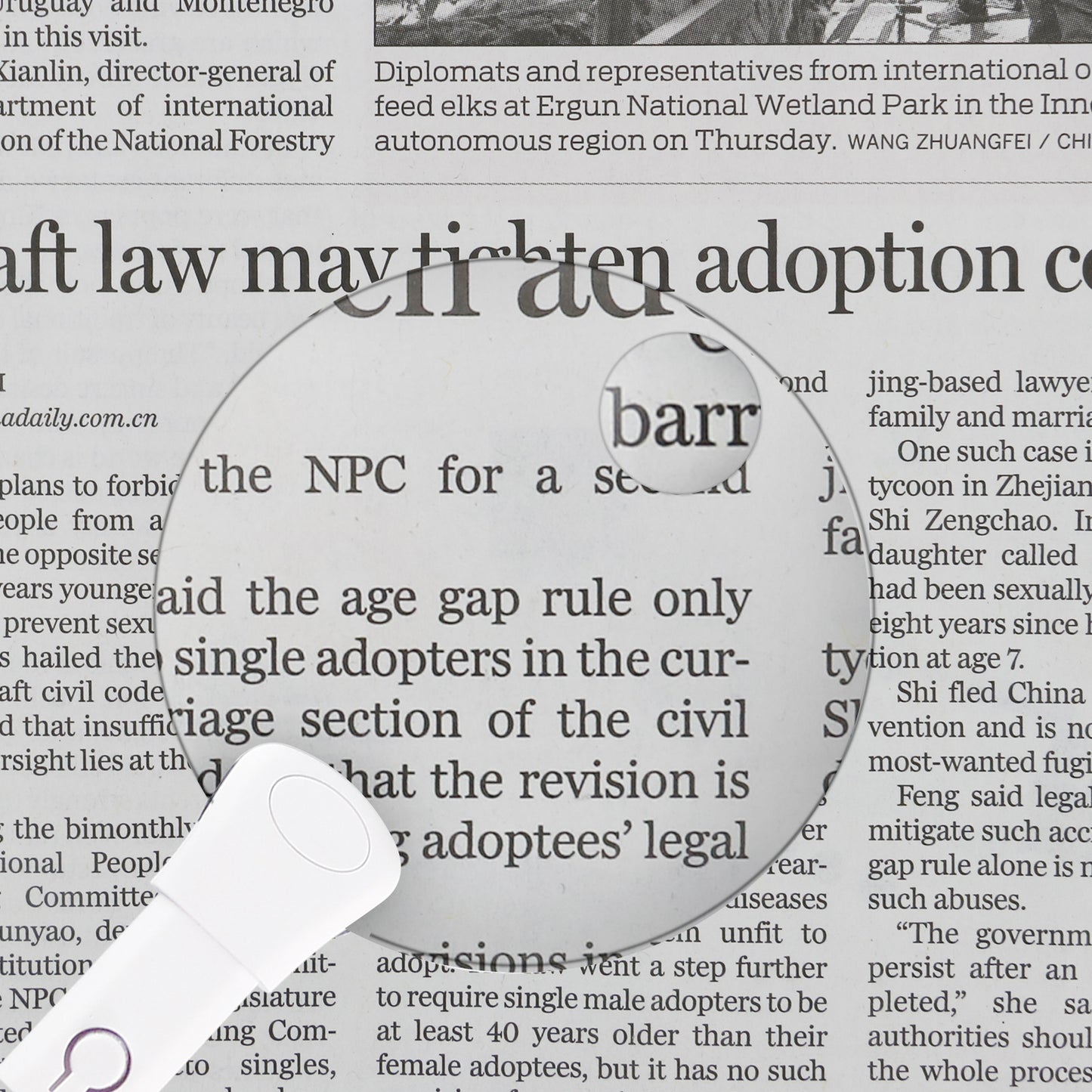 White Desktop Dual-purpose Reading HD Magnifier