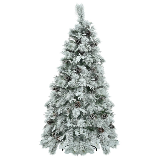 6-Foot Spruce Snowy Pre-Lit Christmas Tree