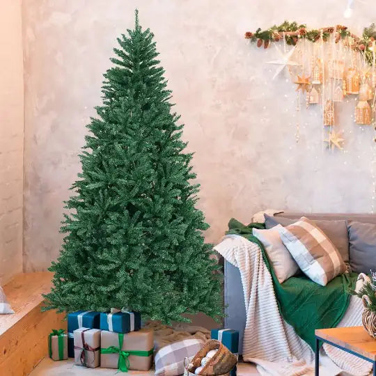 7.5ft Lifelike Artificial Christmas Tree with Metal Stand