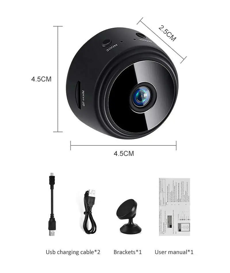 Compact 1080P WiFi Spy Camera with Night Vision