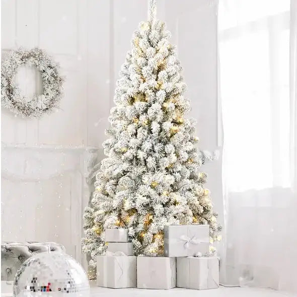 5ft Eco-Friendly Pre-lit Flocked Christmas Tree