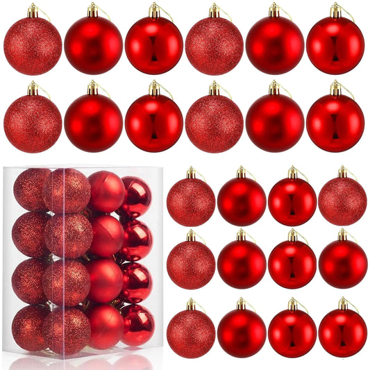 24ct Miniature Red Christmas Ornaments
