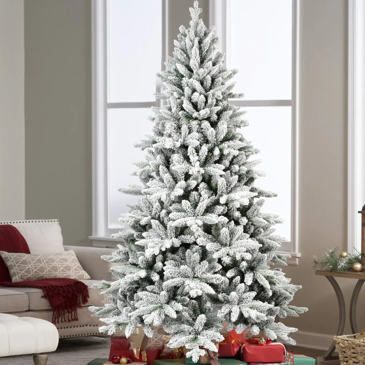 Snowy Serenity 7-Foot Artificial Christmas Tree