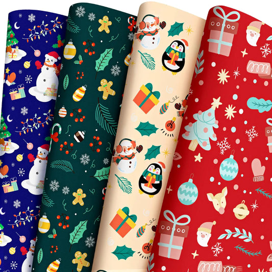 HolidayCheer 6pc Christmas Wrapping Paper Set