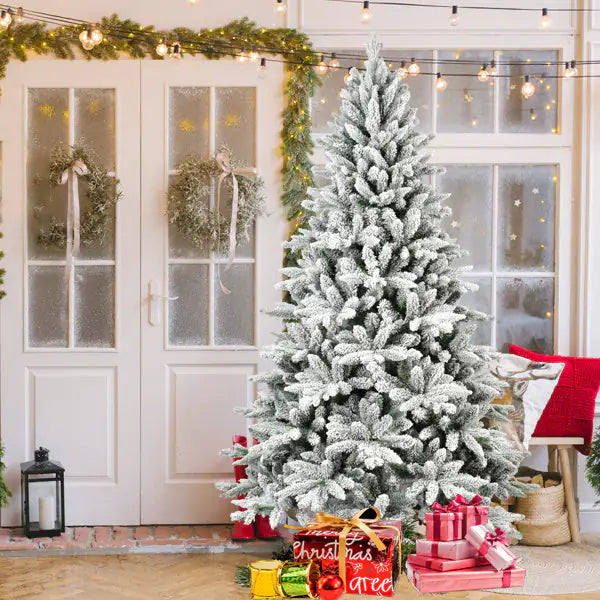 Snowy Serenity 7-Foot Artificial Christmas Tree