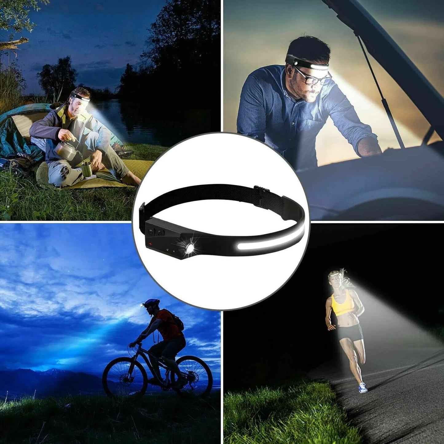 COB LED Rechargeable Headlamp