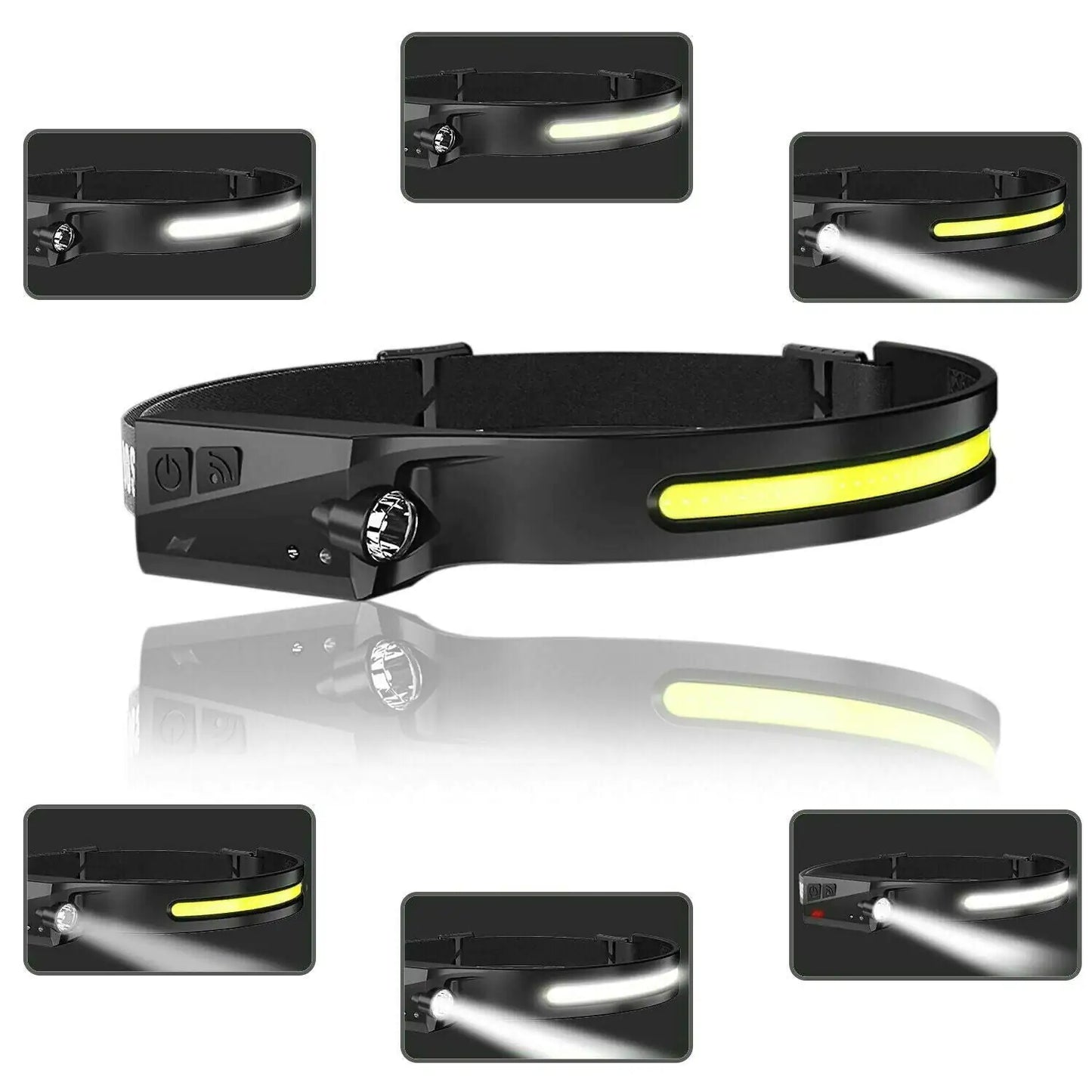 COB LED Rechargeable Headlamp