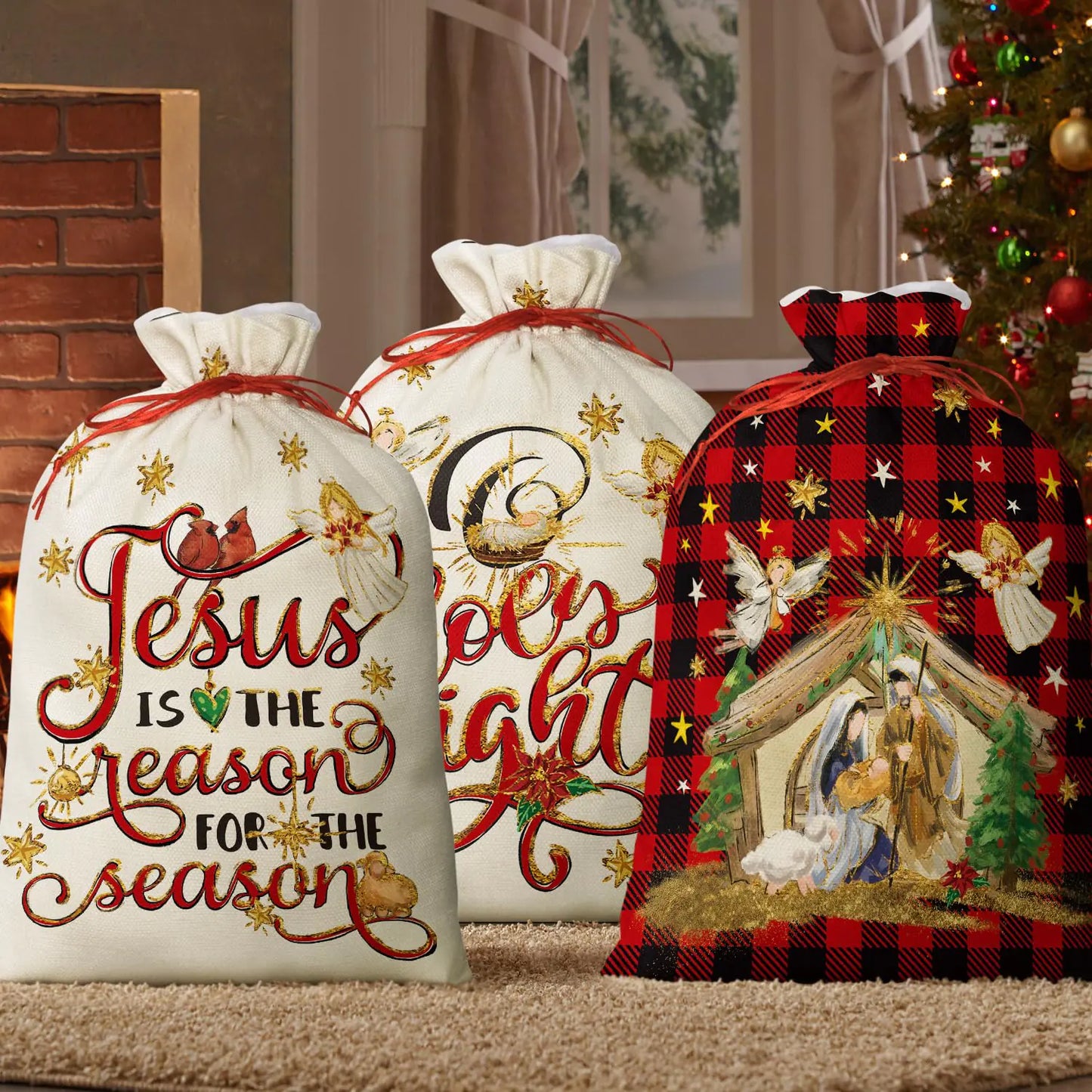Festive 3-Pack Christmas Gift Bags