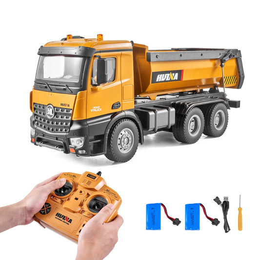 SucceBuy RC Excavator Dumper Car Remote Control Engineering Vehicle Crawler Truck Bulldozer Toys for Boys Kids Christmas Gifts