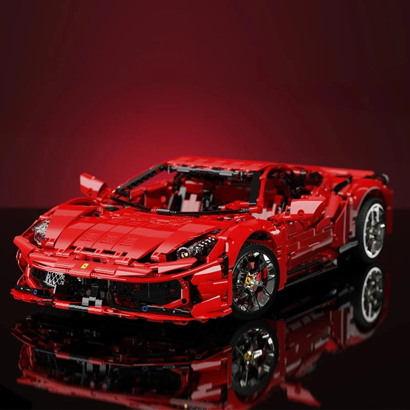 3380PCS Technical Red GT Super Speed Sport 1:8 Car Model Building Blocks City Famous Racing Vehicle Bricks Toys for Kid Gifts