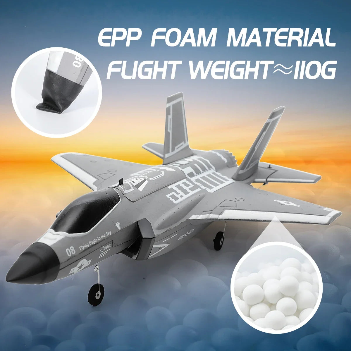 F35 Fighter Jet RC Plane FX9635 4CH Remote Control Airplane High Brushless Stunt Flying Glider Model Toys for Adults Boys Gift