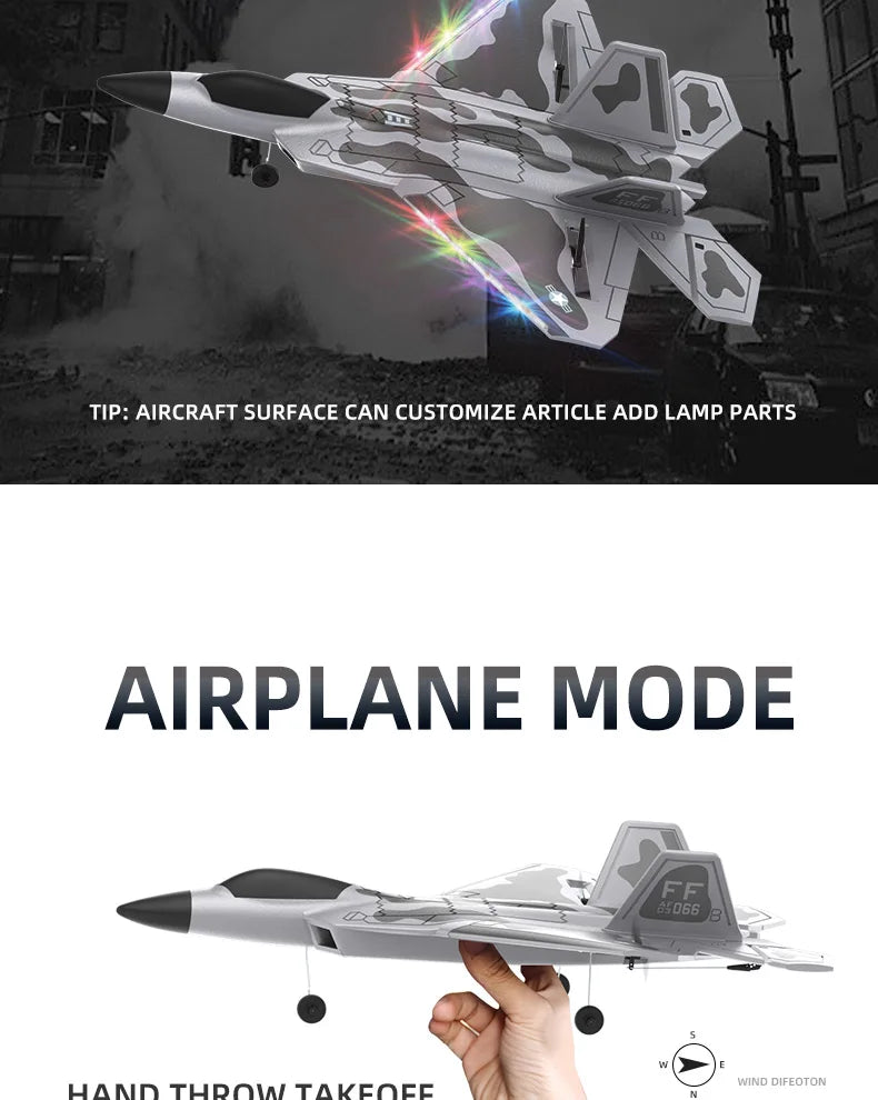 Bm22 rc f22 plane raptor 4ch Large Fighter Jet Fixed-wing Remote Control Foam Glider Electric Model Airplane Toys rc rtf