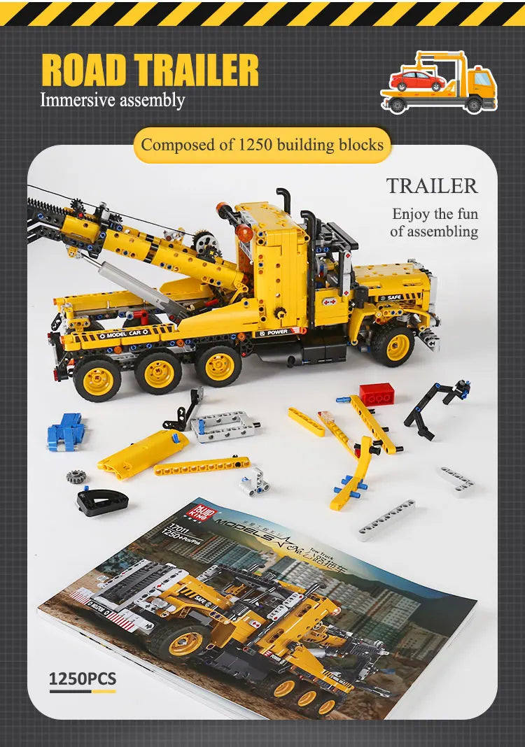 Mould King 17011 Technical Truck Toys The MOC-43434 Tow Truck Building Block Assembly Car Brick Set Kids Christmas Gift