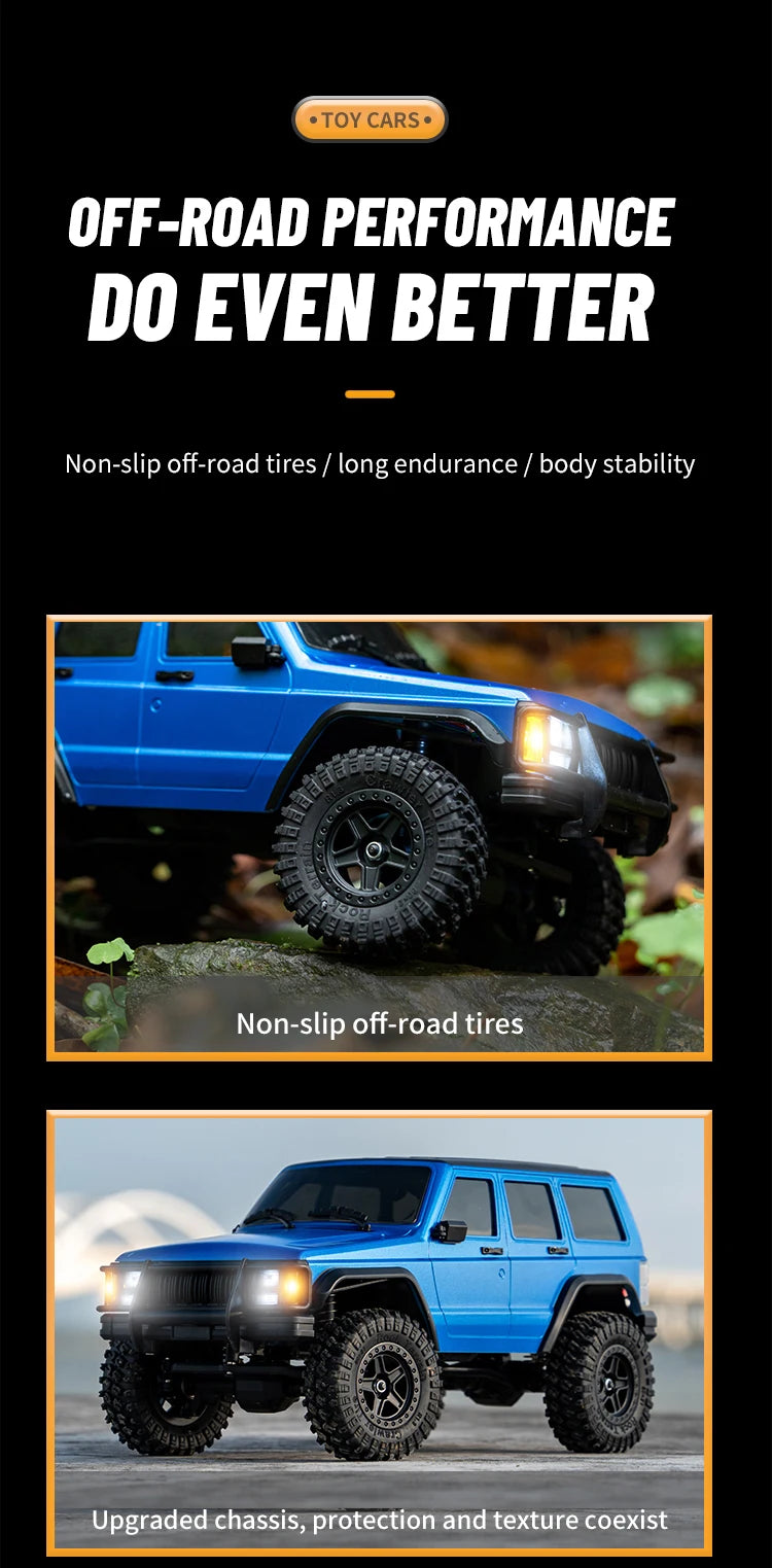 C8809 1/18 RC Car 2.4G Remote Control Crawler 4WD Electric Climbing Off-Road Model Car Toys for Children
