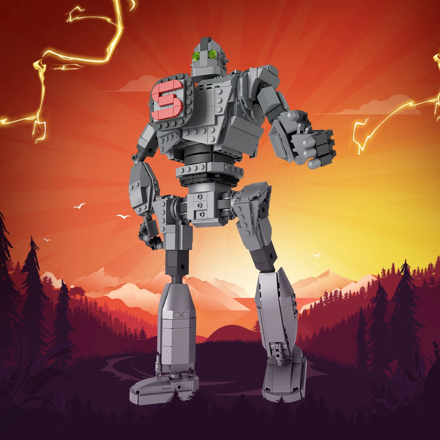 883PCS The Metal Giant Building Block Toy Set Classic Action Robot Figure Block Model Christmas Gifts for Movie Fans