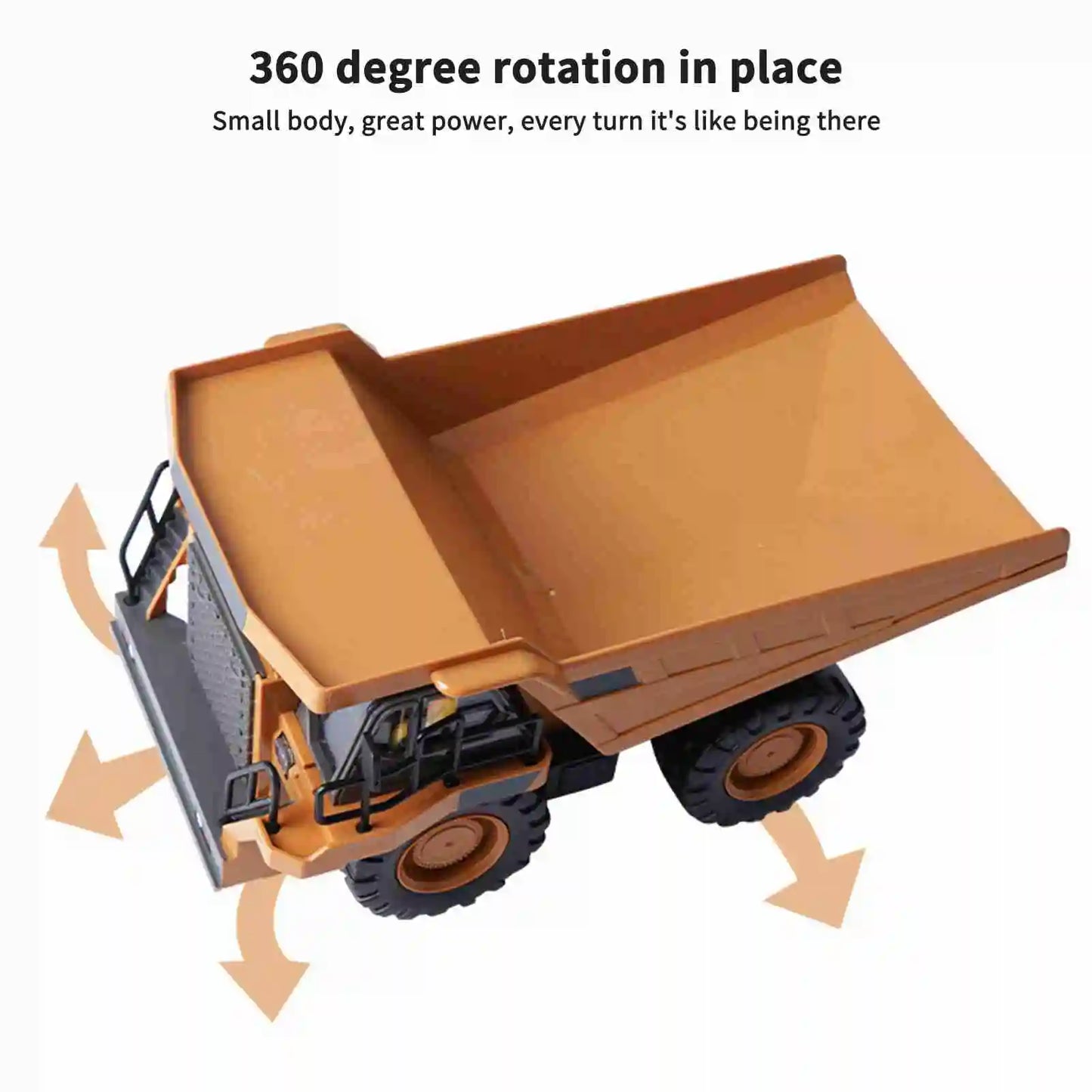 RC Dump Truck 1/24 2.4GHz 9CH RC Construction Truck Engineering Vehicles Educational Toys for Kids with Light Music