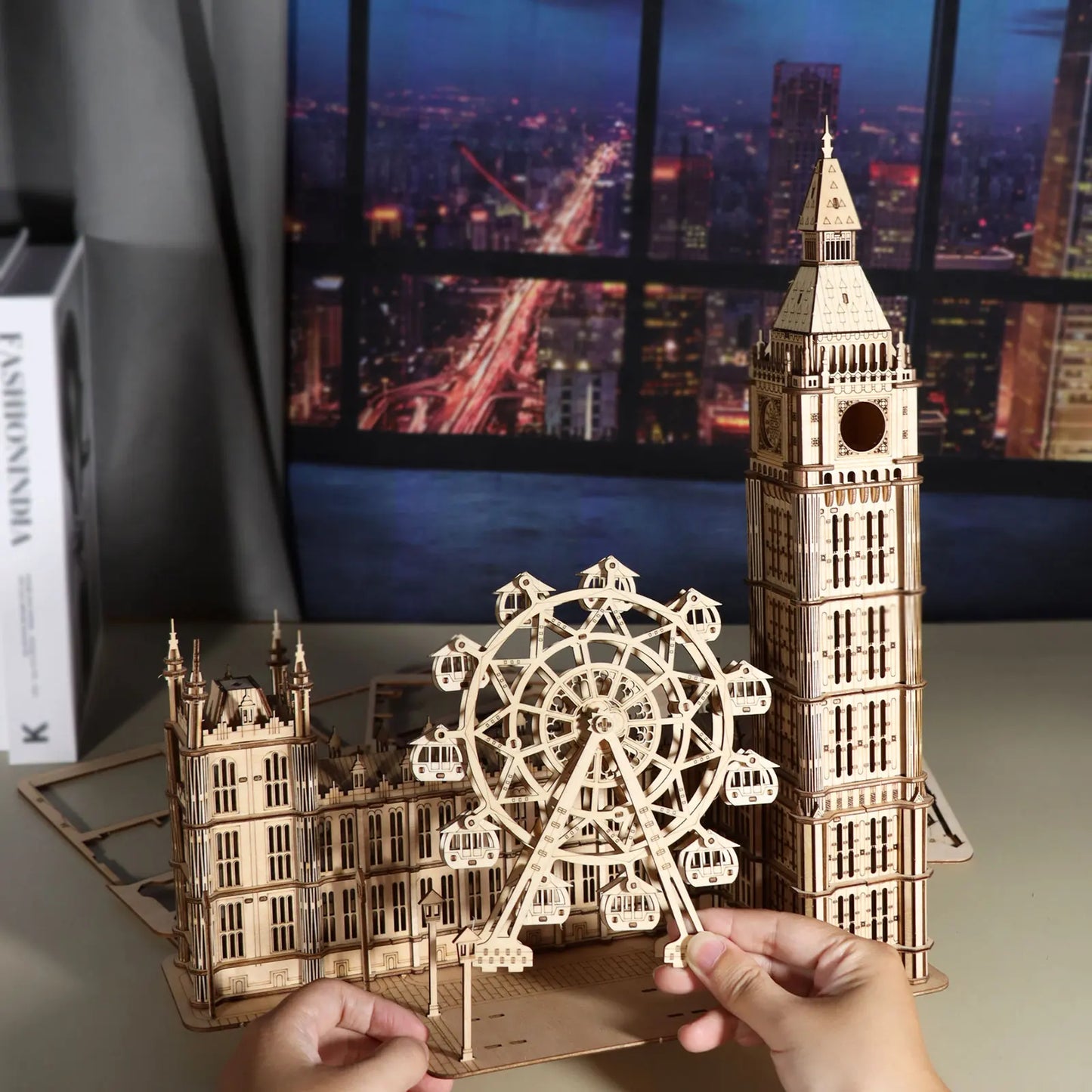 3D Wooden Puzzle Big Ben Model Kits Desktop Clock DIY Building Blocks Creative Gift Home Decor for Family Unique Christmas Gift