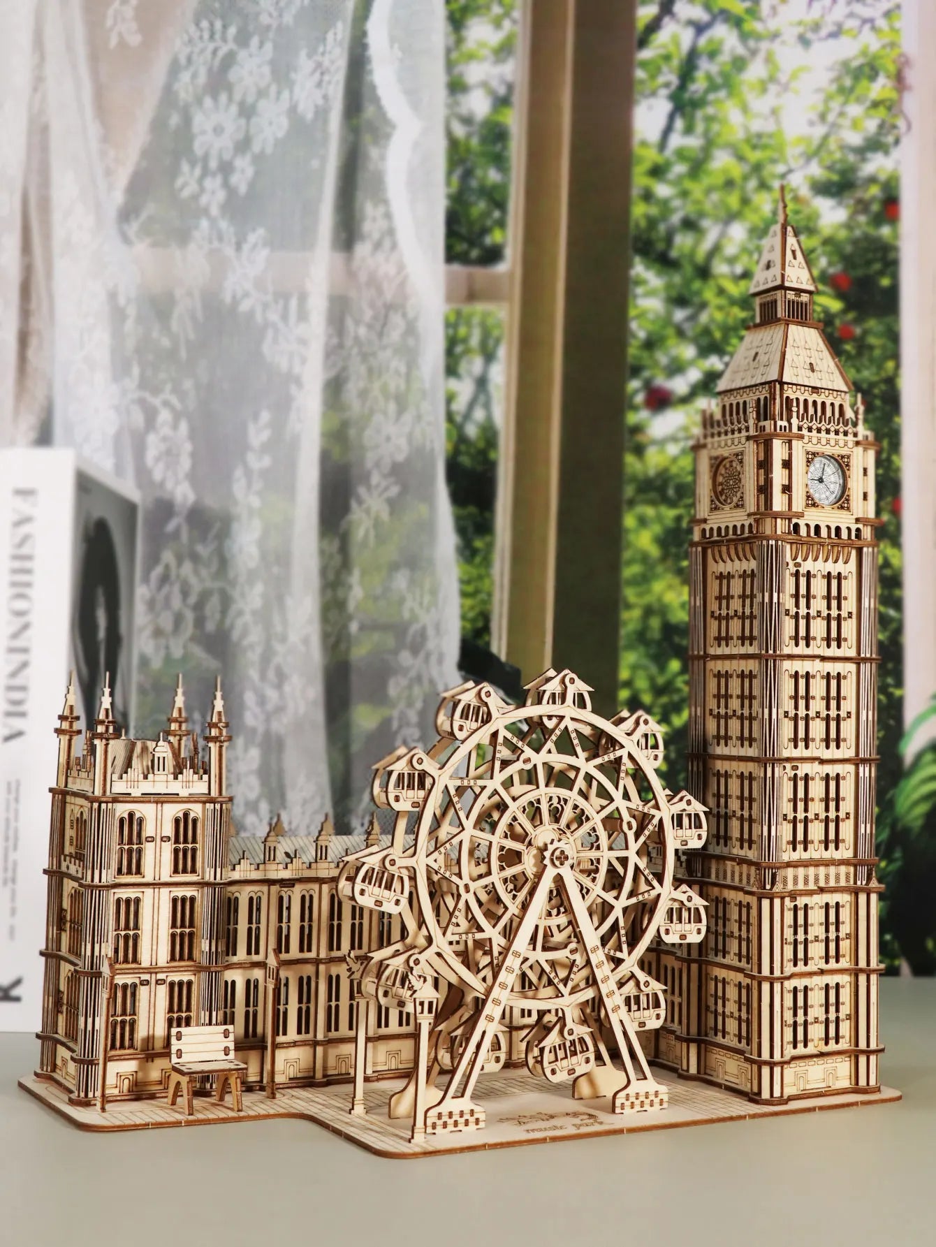 3D Wooden Puzzle Big Ben Model Kits Desktop Clock DIY Building Blocks Creative Gift Home Decor for Family Unique Christmas Gift