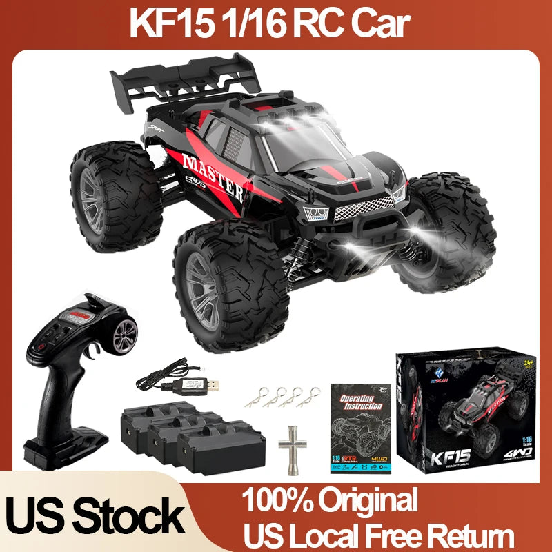 40KM/H High Speed KF15 1:16 RC Car 2.4G Remote Control Truck Electric Off-Road Drift Racing Car Toys
