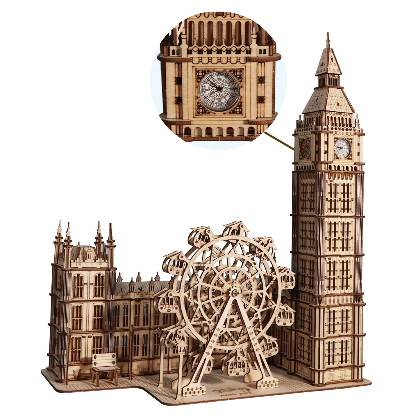 3D Wooden Puzzle Big Ben Model Kits Desktop Clock DIY Building Blocks Creative Gift Home Decor for Family Unique Christmas Gift