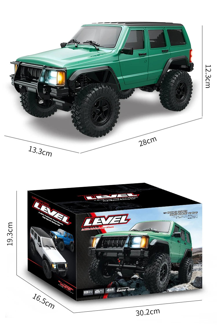 C8809 1/18 RC Car 2.4G Remote Control Crawler 4WD Electric Climbing Off-Road Model Car Toys for Children