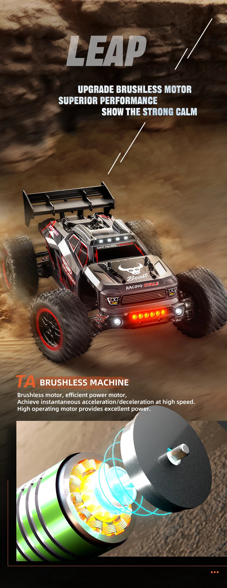 ZLL SG316 MAX 1:16 High Speed Drift Racing Car 80KM/H Brushless Motor 4WD RC Off Road Car Monster Trucks Toys for For Kids Gifts