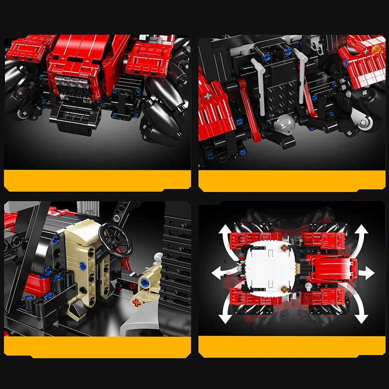 Mould King 18037 Technical Truck Toys The Remote Control Wheeled Tractor Building Block Assembly Car Brick Kids Christmas Gift