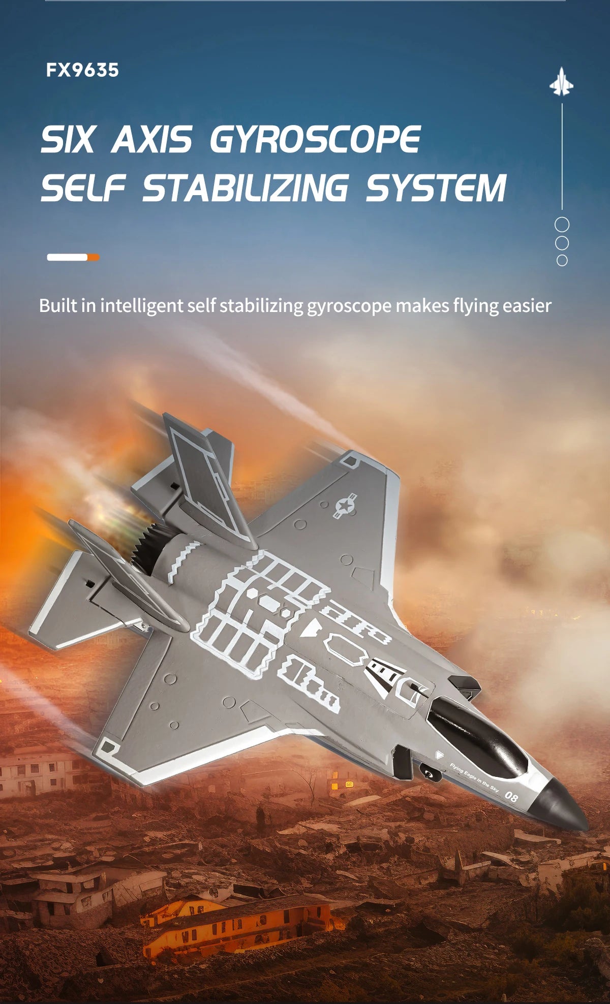 F35 Fighter Jet RC Plane FX9635 4CH Remote Control Airplane High Brushless Stunt Flying Glider Model Toys for Adults Boys Gift