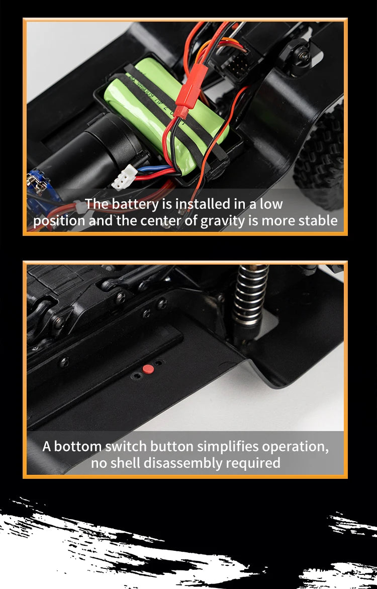 C8809 1/18 RC Car 2.4G Remote Control Crawler 4WD Electric Climbing Off-Road Model Car Toys for Children