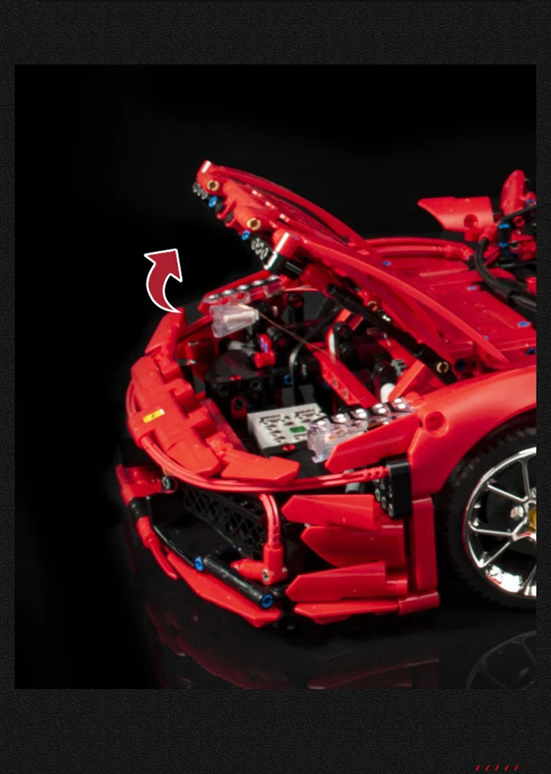 3380PCS Technical Red GT Super Speed Sport 1:8 Car Model Building Blocks City Famous Racing Vehicle Bricks Toys for Kid Gifts