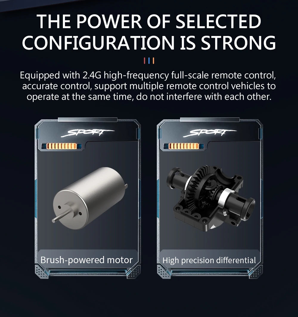 40KM/H High Speed KF15 1:16 RC Car 2.4G Remote Control Truck Electric Off-Road Drift Racing Car Toys