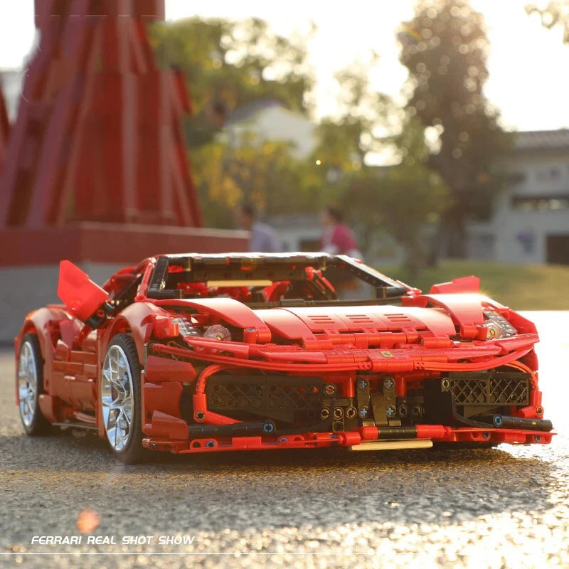 3380PCS Technical Red GT Super Speed Sport 1:8 Car Model Building Blocks City Famous Racing Vehicle Bricks Toys for Kid Gifts
