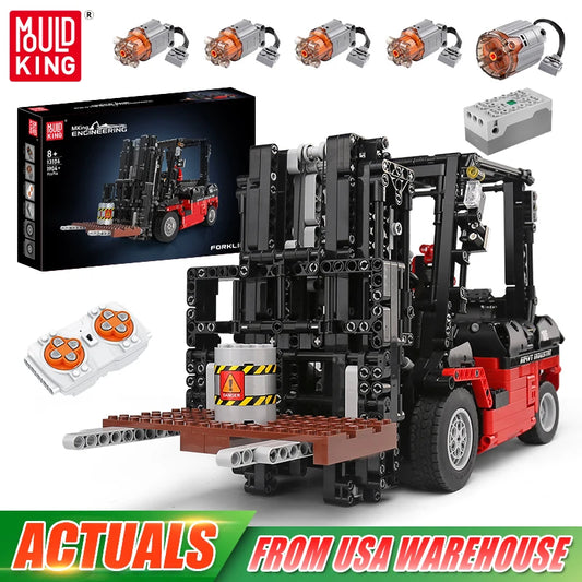 Mould King 13106 Technical Car Toys The Motorized MOC-3681 Forklift Building Block Assembly Truck Brick Set Kids Christmas Gift